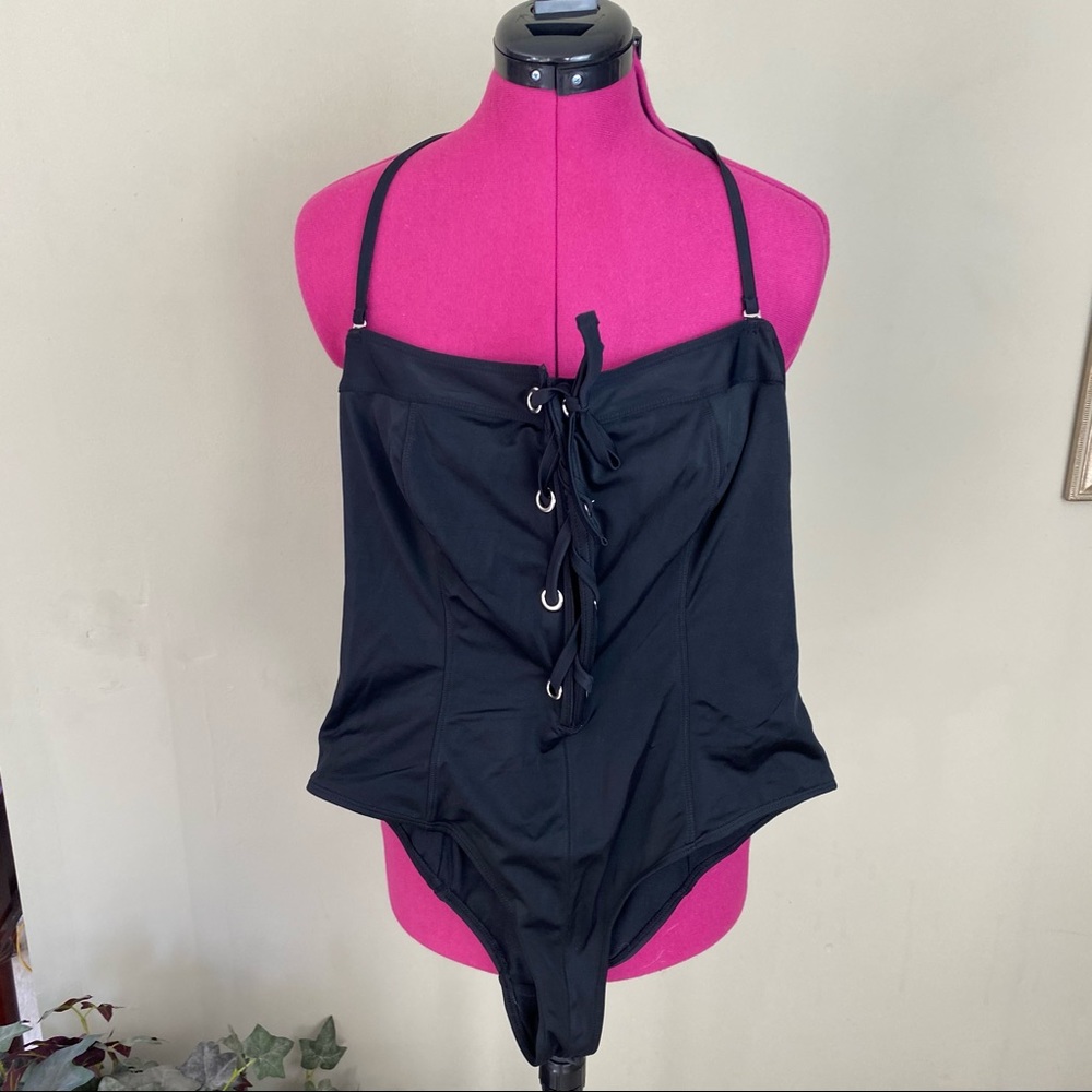 Fredrick’s of Hollywood Lace Up Swimsuit